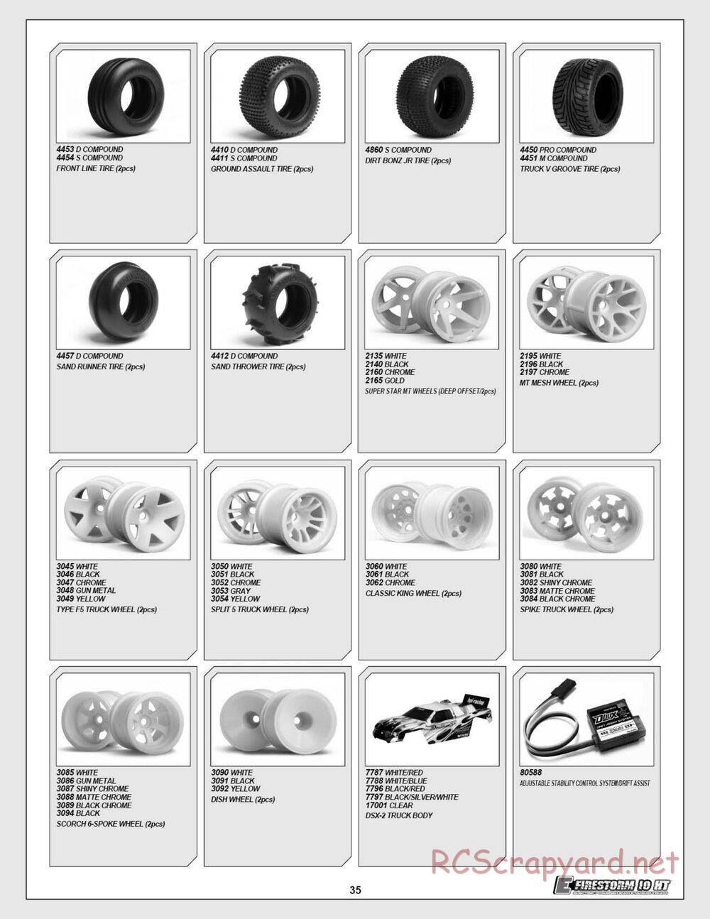 HPI - E-Firestorm 10 HT - Exploded View - Page 35