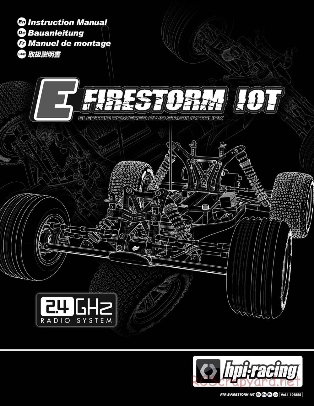 HPI - E-Firestorm-10T - Manual - Page 1