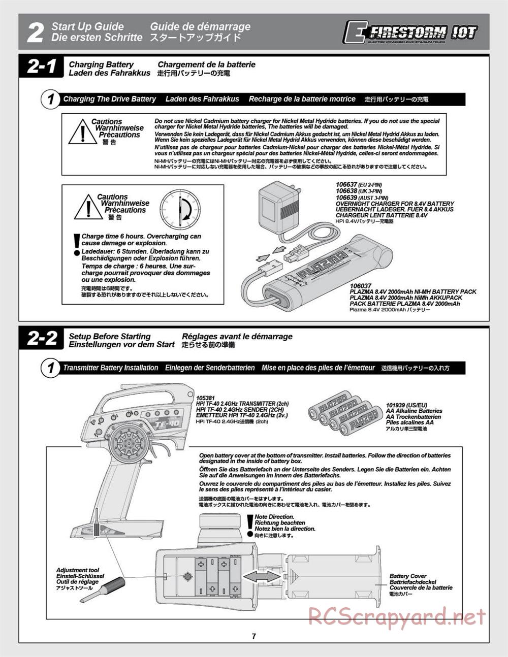 HPI - E-Firestorm-10T - Manual - Page 7