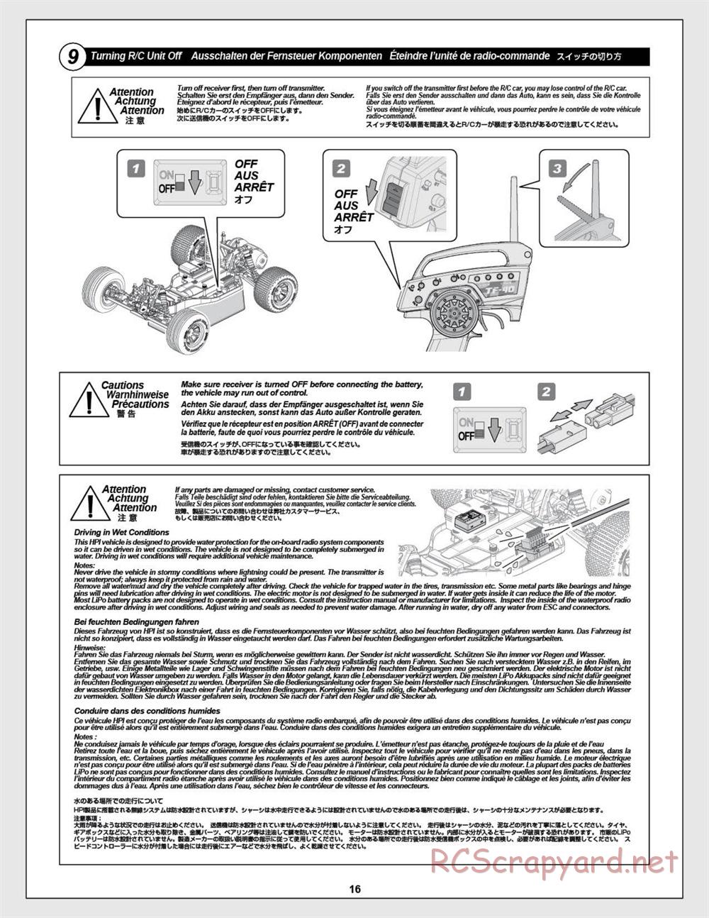 HPI - E-Firestorm-10T - Manual - Page 16