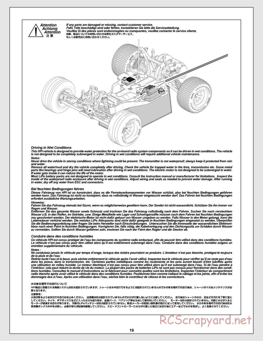 HPI - E-Firestorm 10T Flux - Manual - Page 19