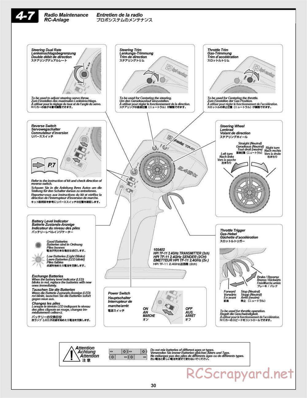 HPI - E-Firestorm 10T Flux - Manual - Page 30