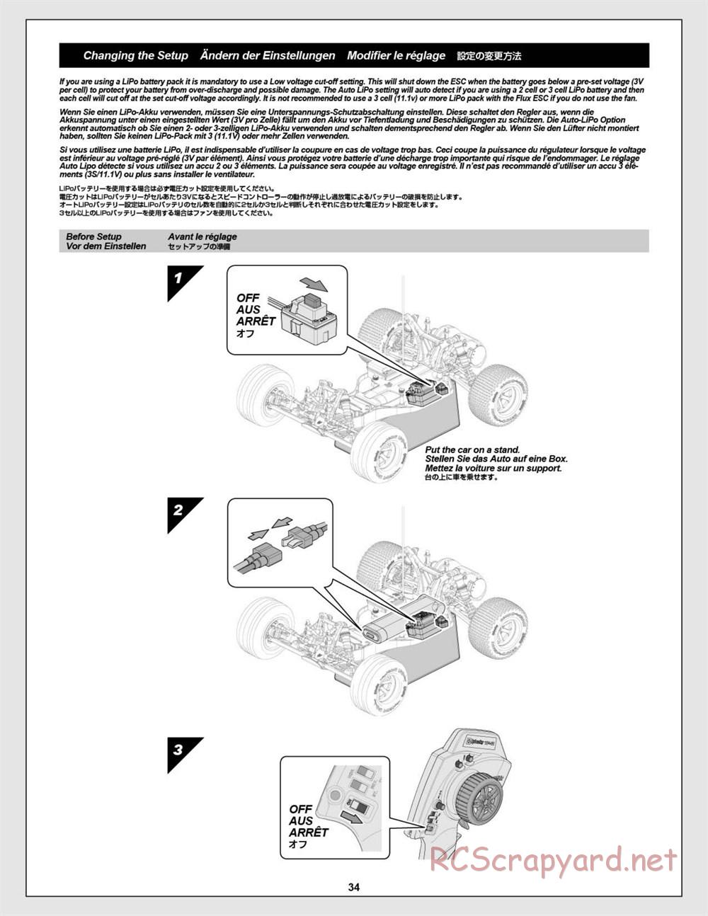 HPI - E-Firestorm 10T Flux - Manual - Page 34