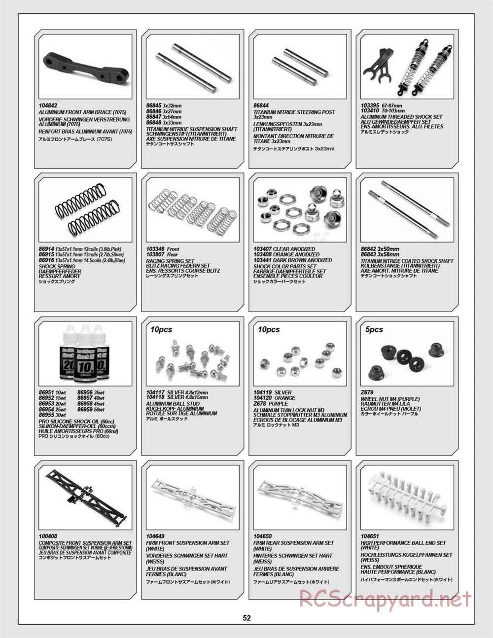 HPI - E-Firestorm 10T Flux - Exploded View - Page 52