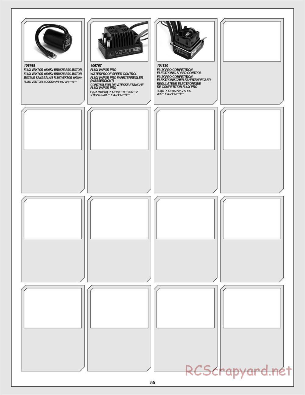 HPI - E-Firestorm 10T Flux - Exploded View - Page 55