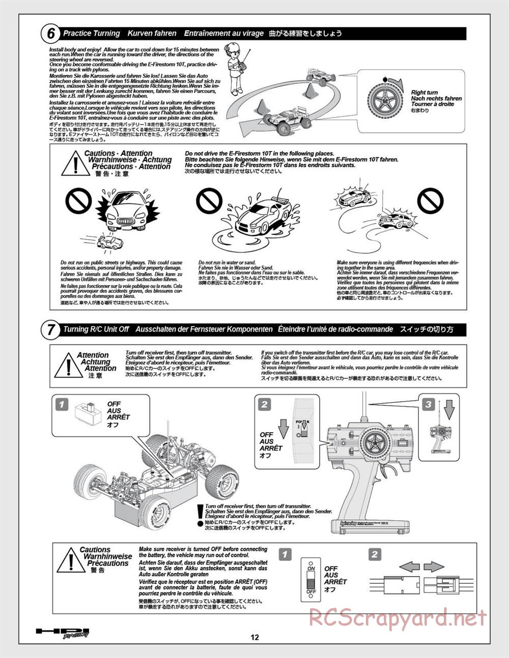 HPI - E-Firestorm 10T - Manual - Page 12