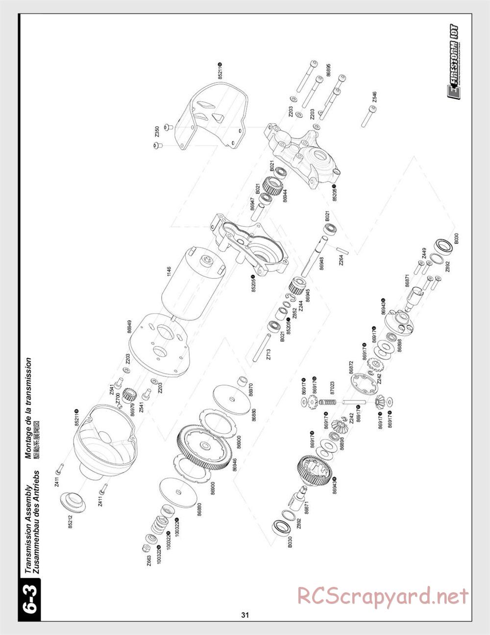 HPI - E-Firestorm 10T - Exploded View - Page 31