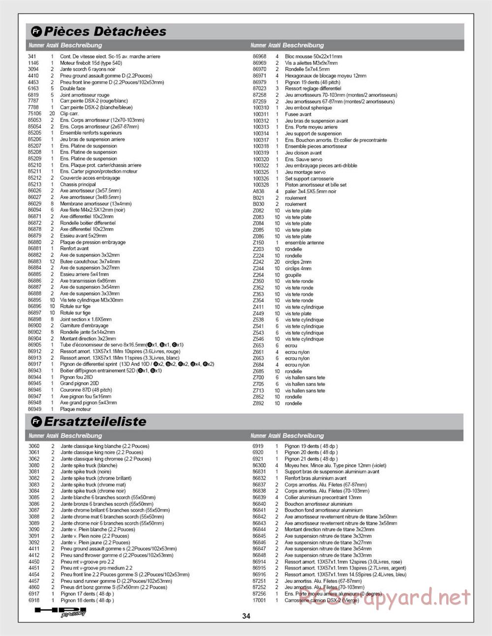 HPI - E-Firestorm 10T - Manual - Page 34