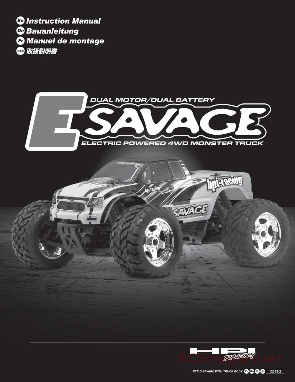 HPI - E-Savage - Manual - Page 1