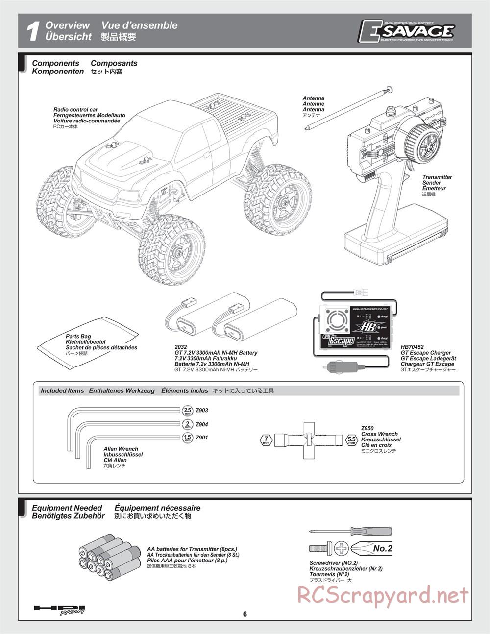 HPI - E-Savage - Manual - Page 6