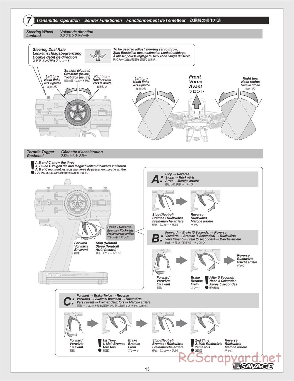 HPI - E-Savage - Manual - Page 13