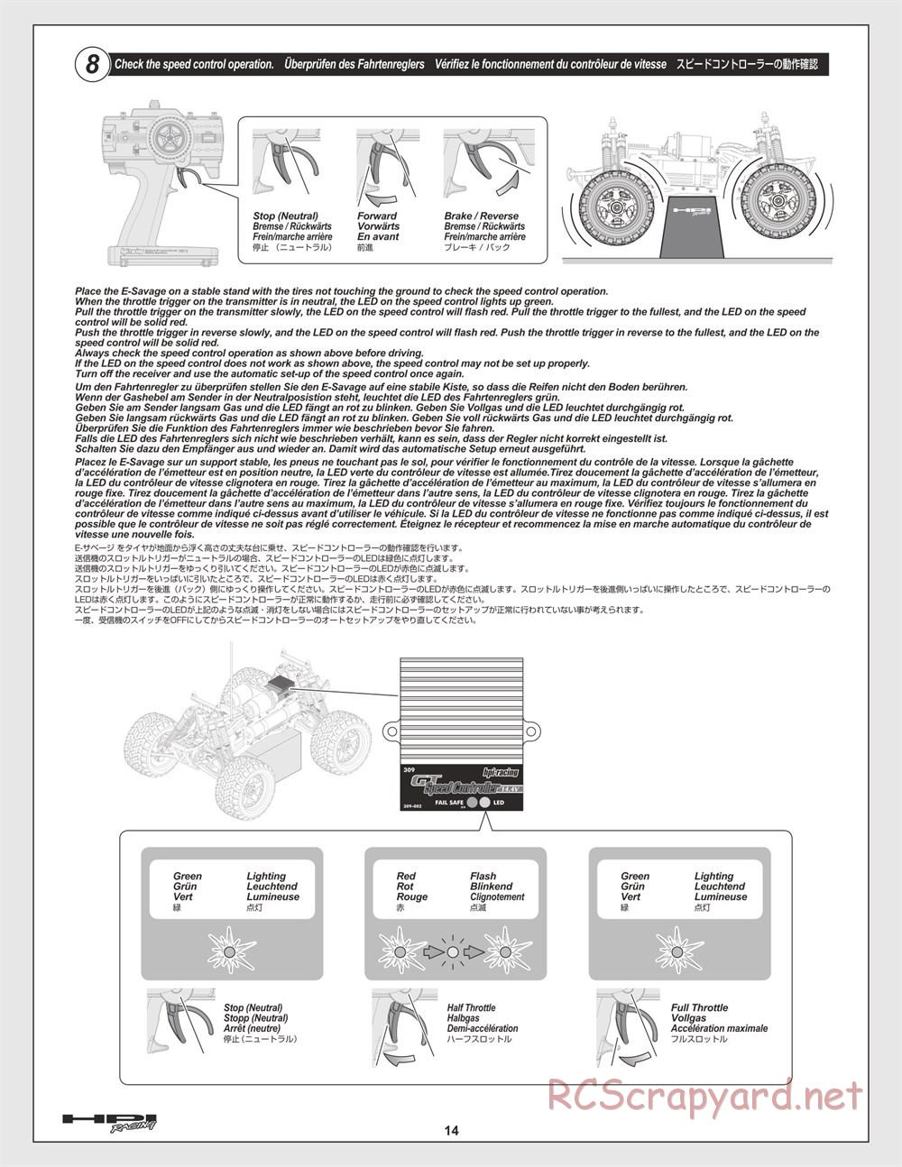 HPI - E-Savage - Manual - Page 14