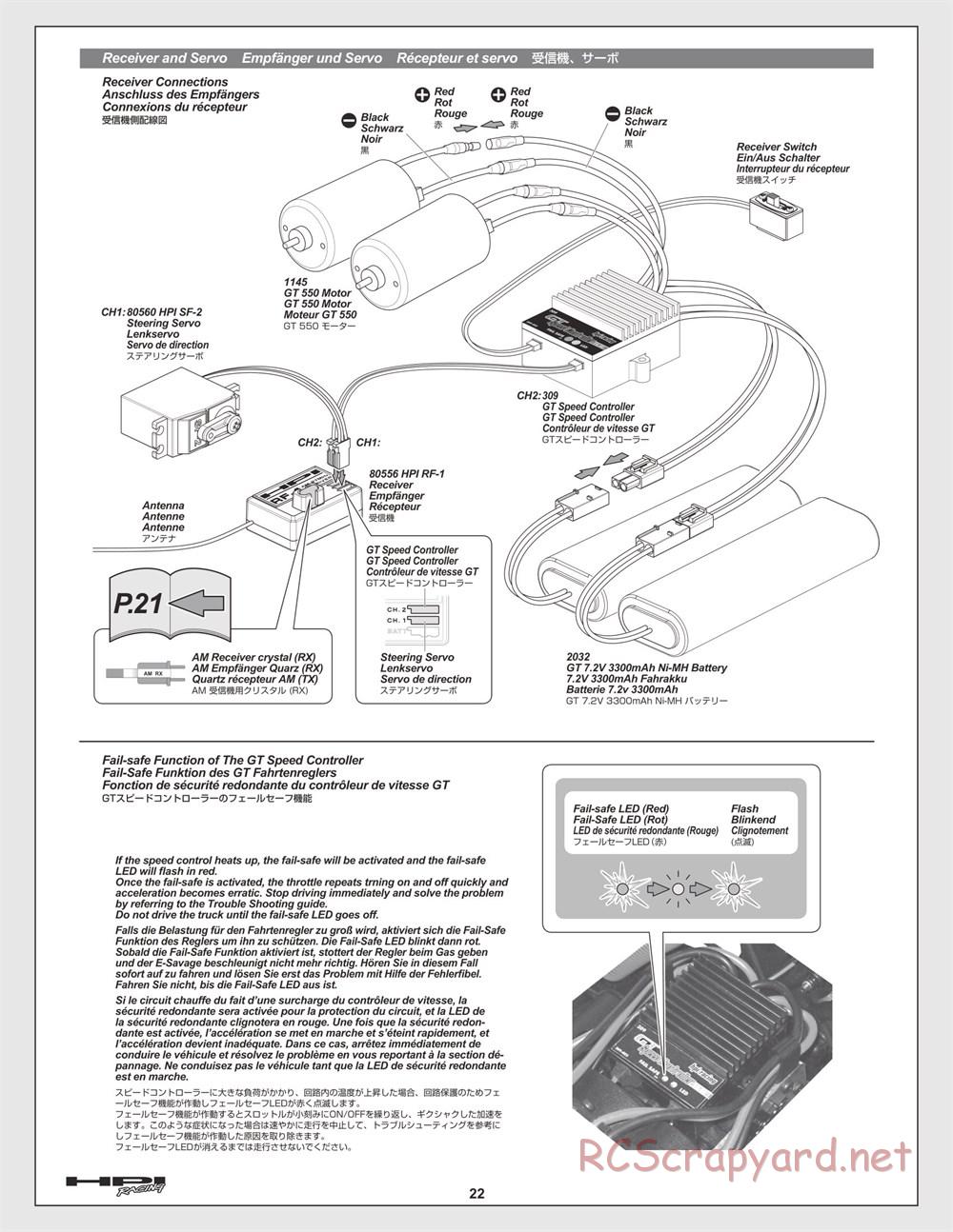 HPI - E-Savage - Manual - Page 22