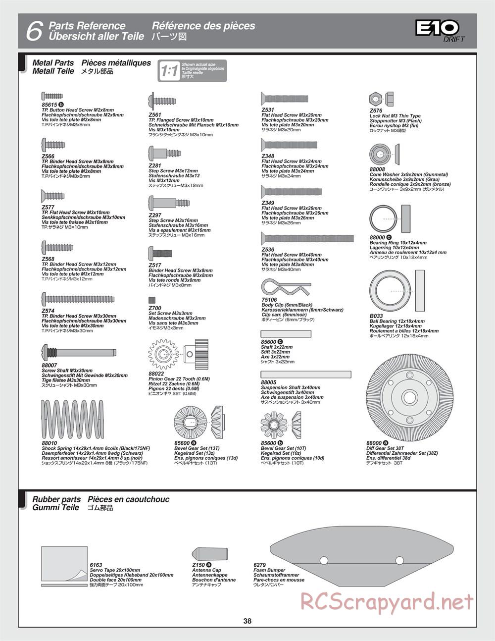 HPI - E10 Drift - Manual - Page 38