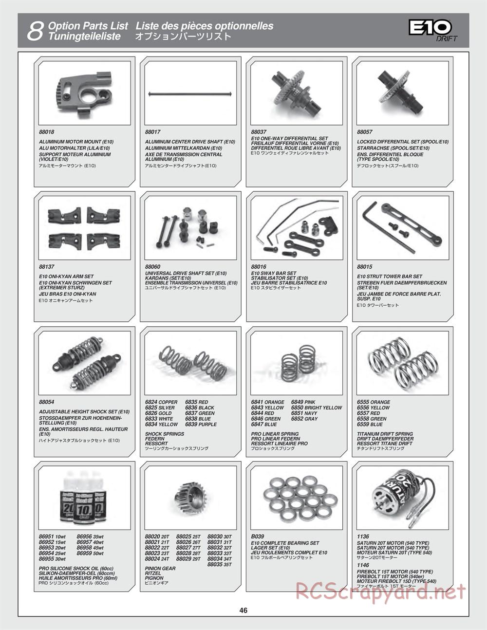 HPI - E10 Drift - Manual - Page 46