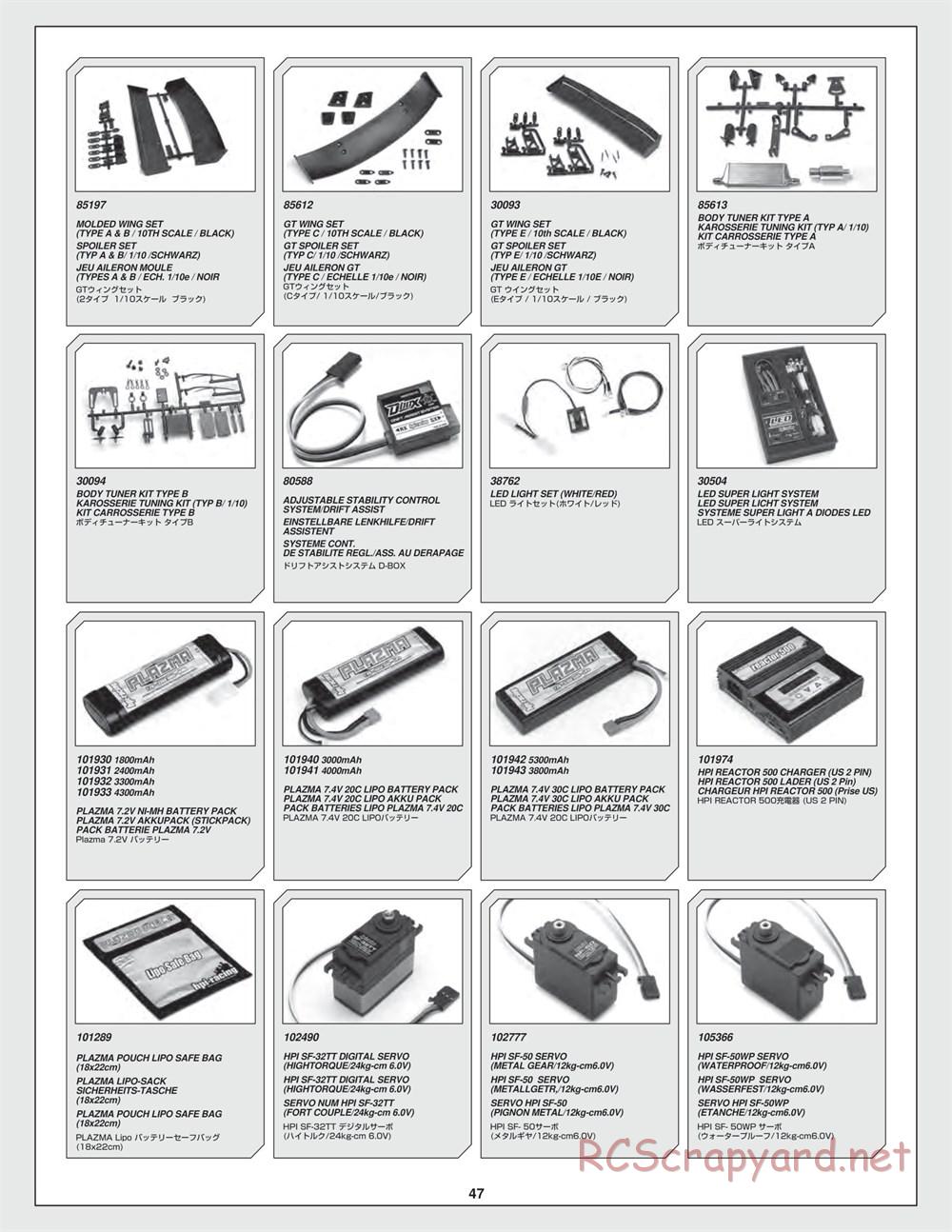 HPI - E10 Drift - Manual - Page 47