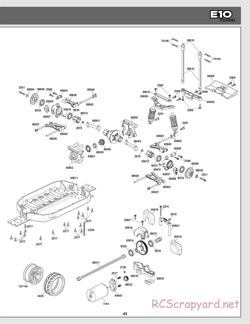 HPI - E10 - Exploded View - Page 43