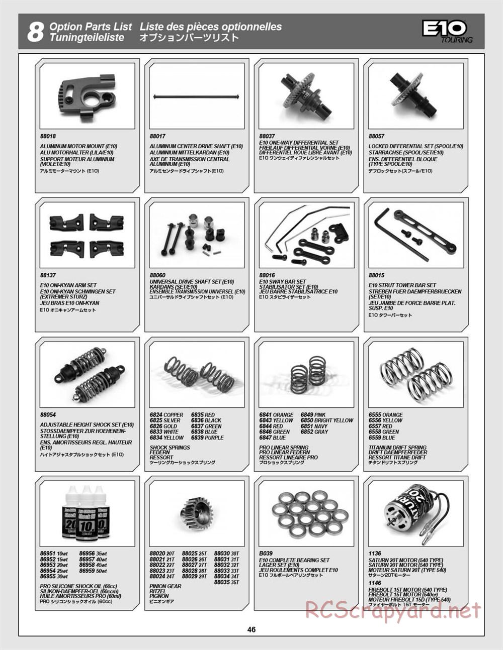 HPI - E10 - Exploded View - Page 46