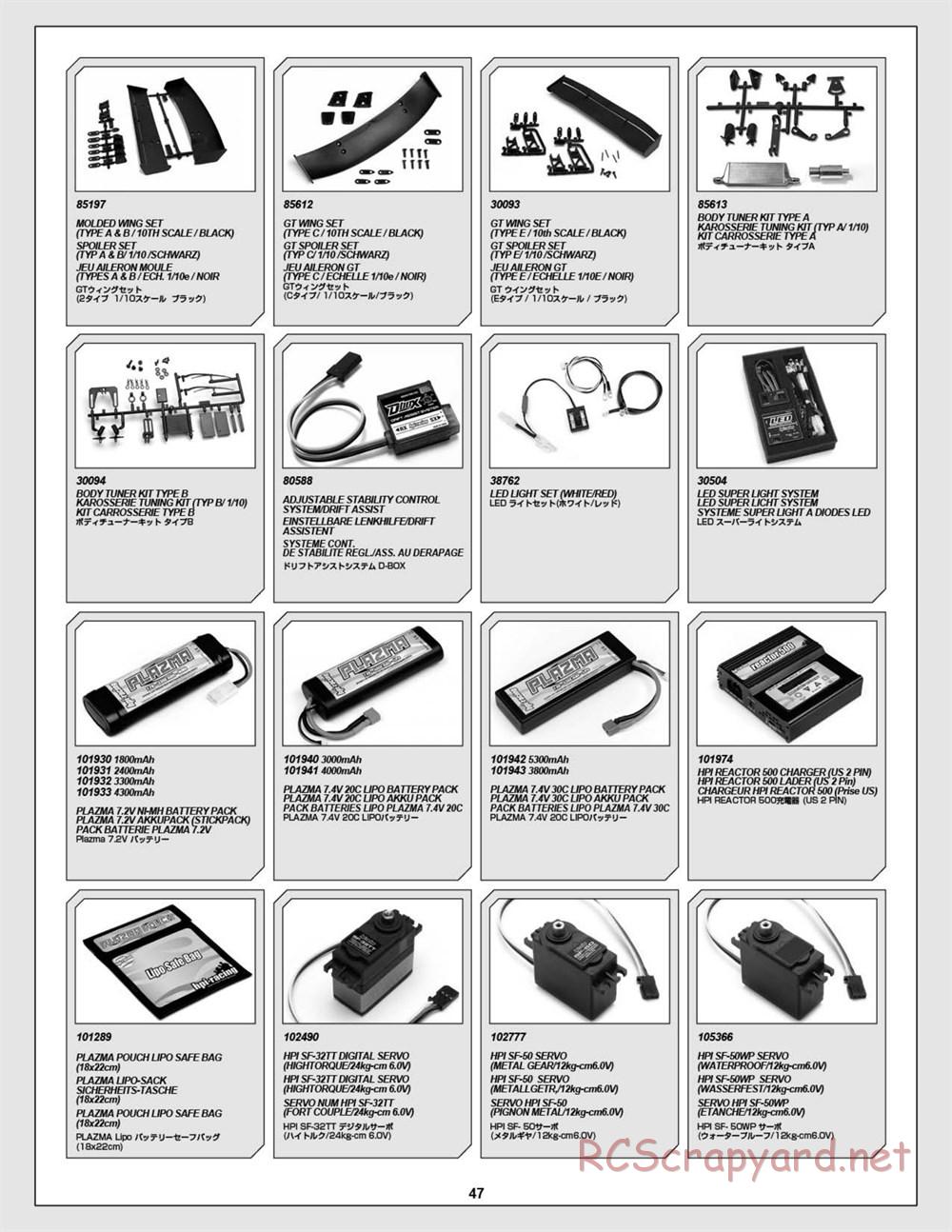 HPI - E10 - Exploded View - Page 47