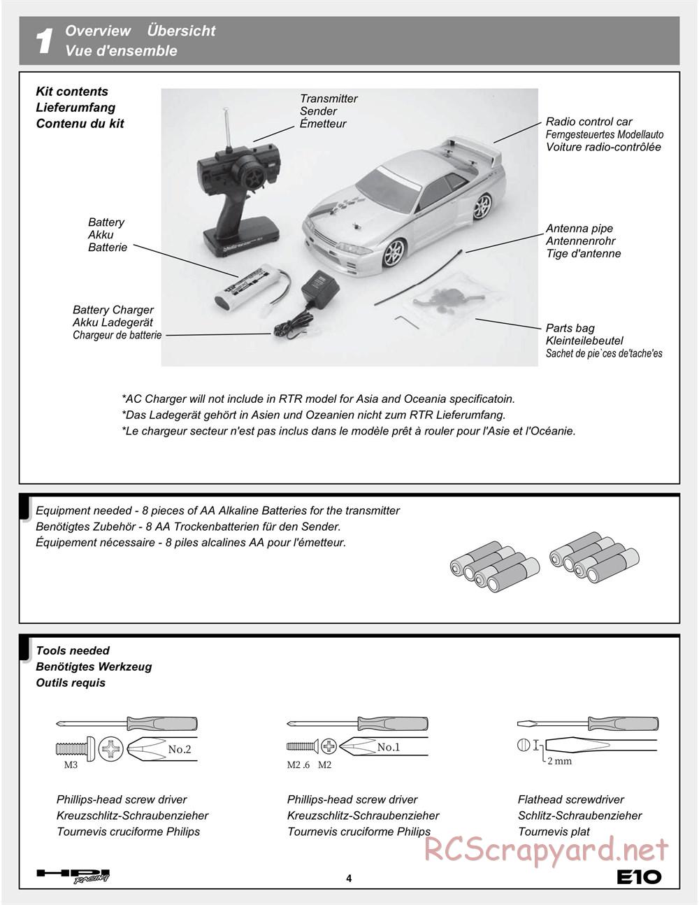 HPI - E10 - Manual - Page 4