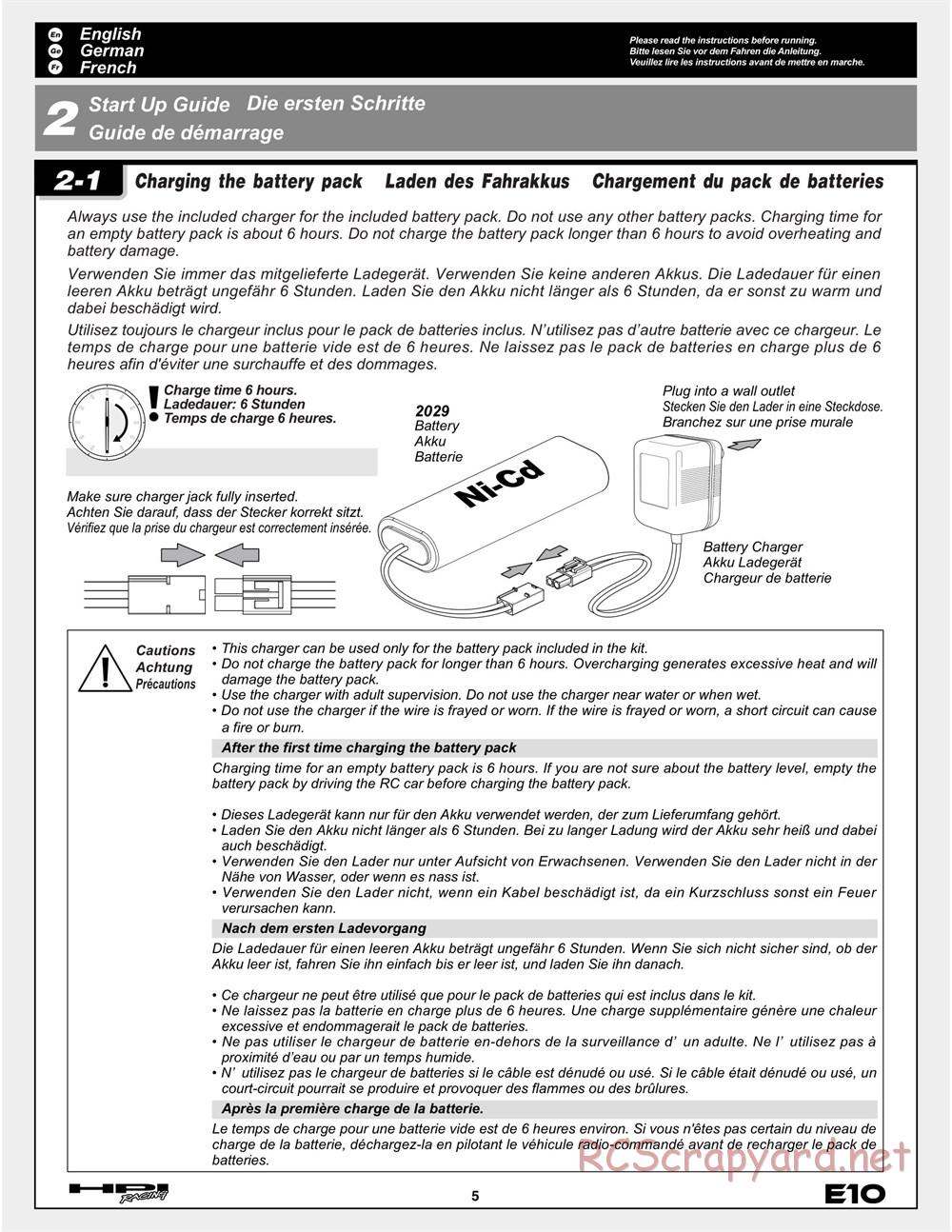 HPI - E10 - Manual - Page 5