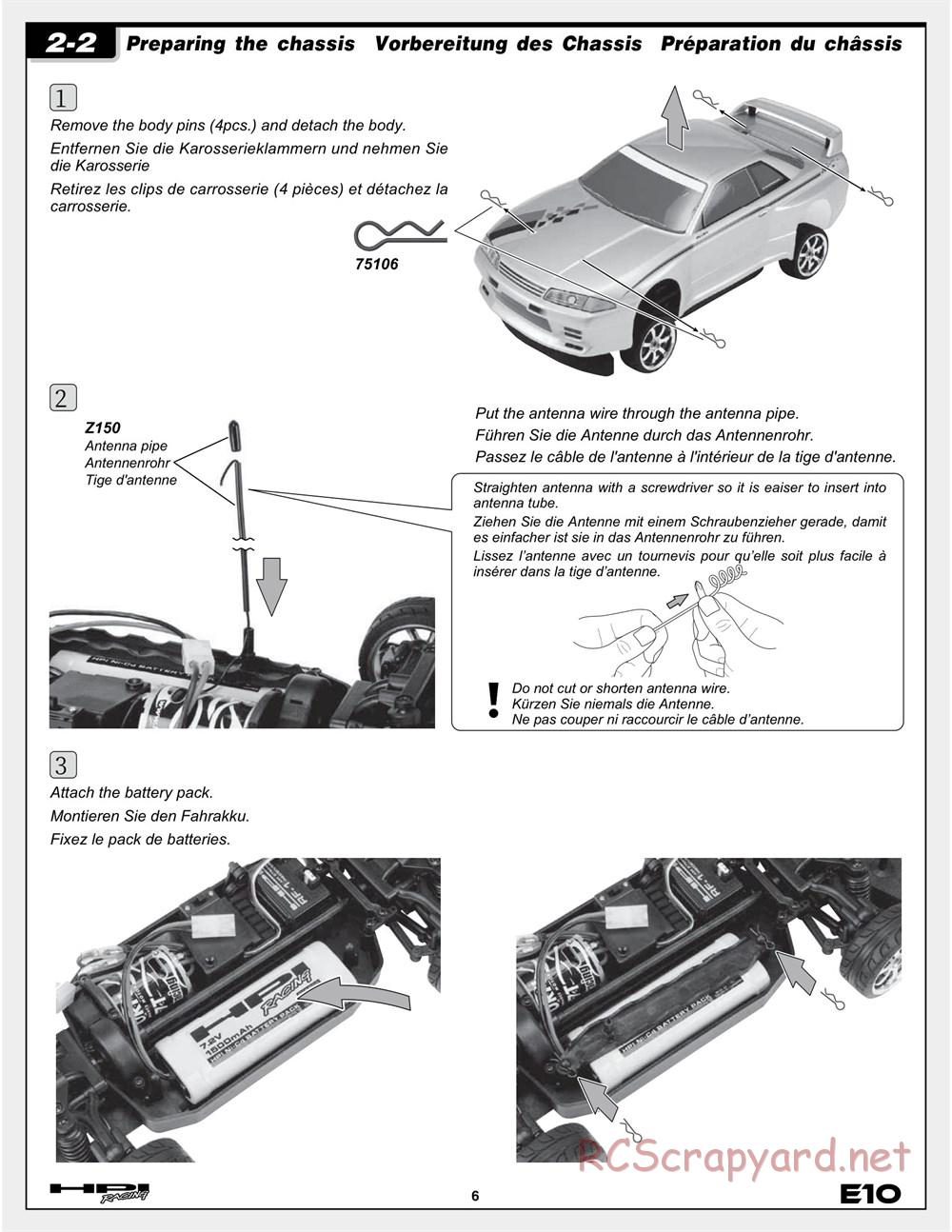 HPI - E10 - Manual - Page 6