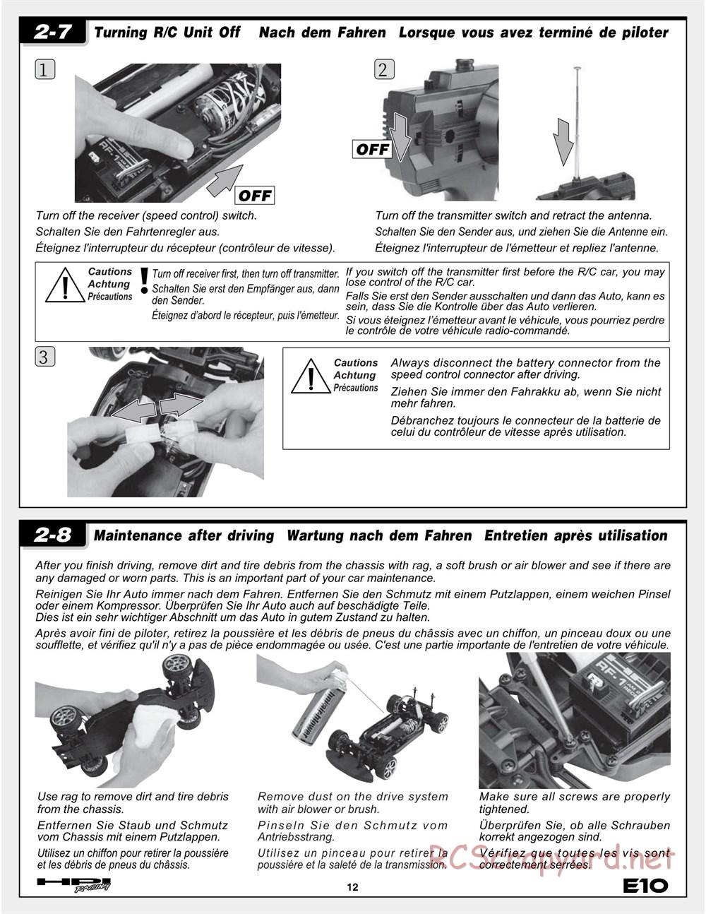 HPI - E10 - Manual - Page 12