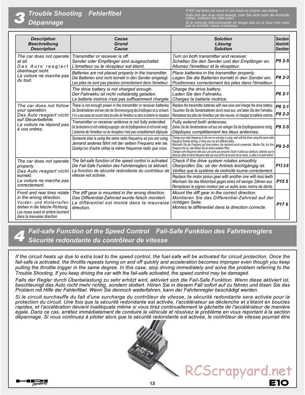 HPI - E10 - Manual - Page 13