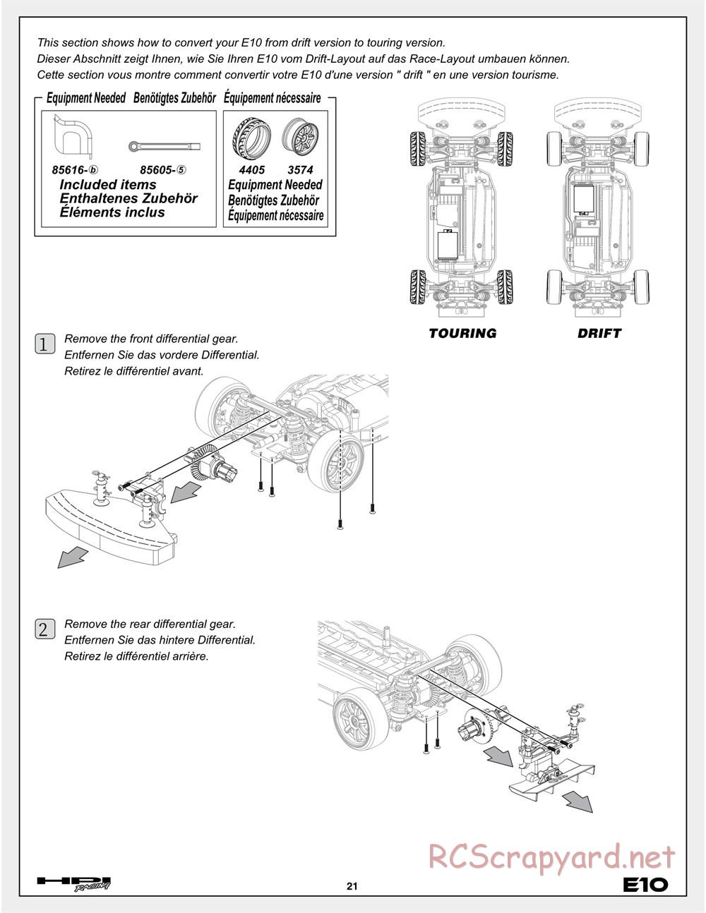 HPI - E10 - Manual - Page 21