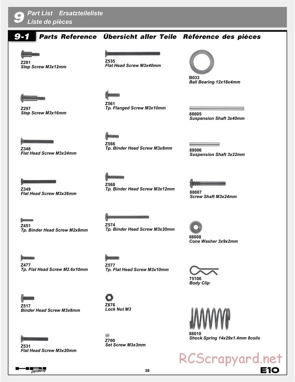 HPI - E10 - Manual - Page 28