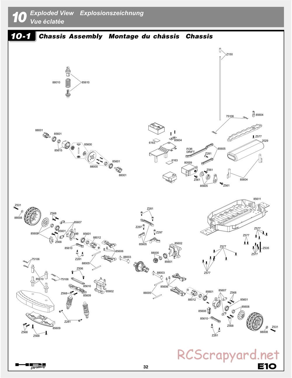 HPI - E10 - Exploded View - Page 32