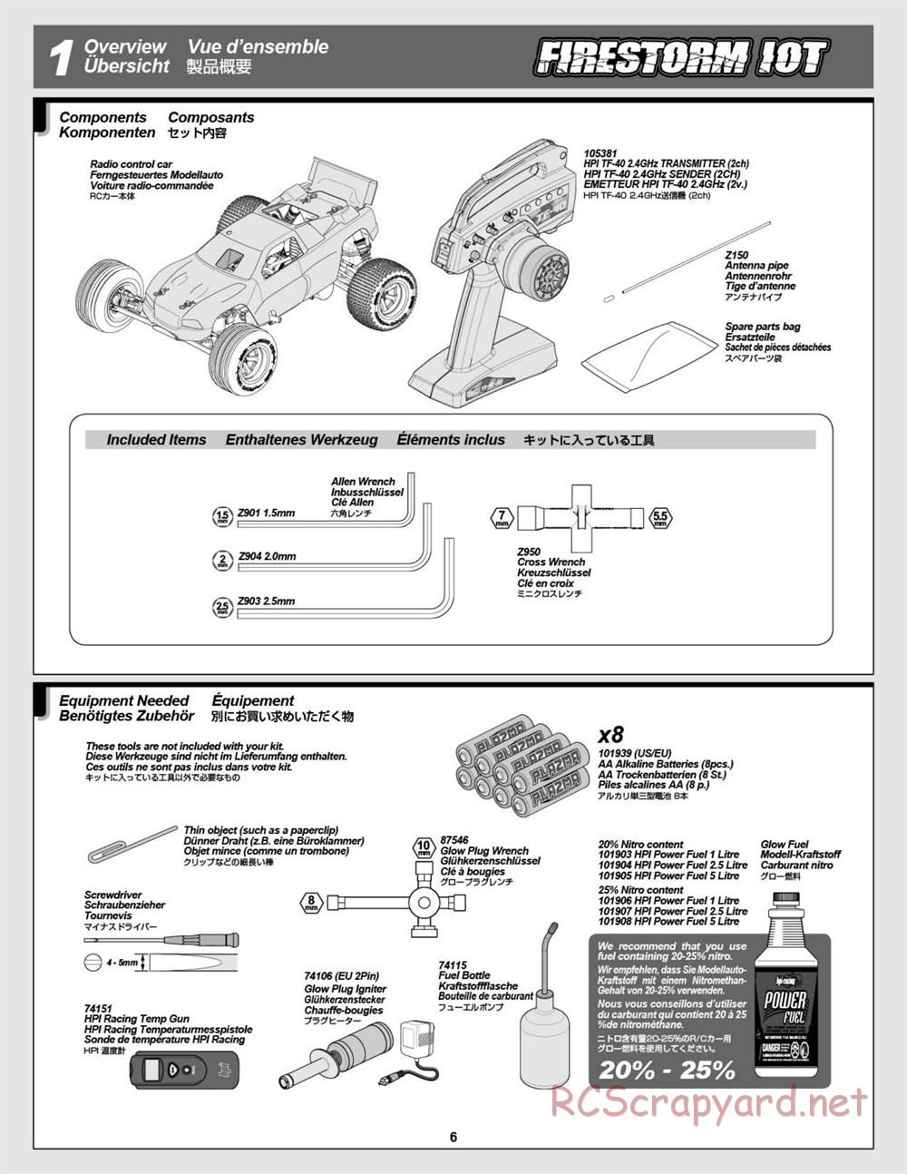 HPI - Firestorm 10T - Manual - Page 6