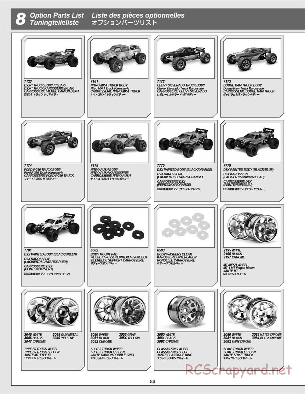 HPI - Firestorm 10T - Exploded View - Page 54