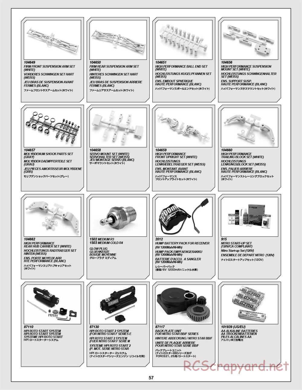 HPI - Firestorm 10T - Exploded View - Page 57