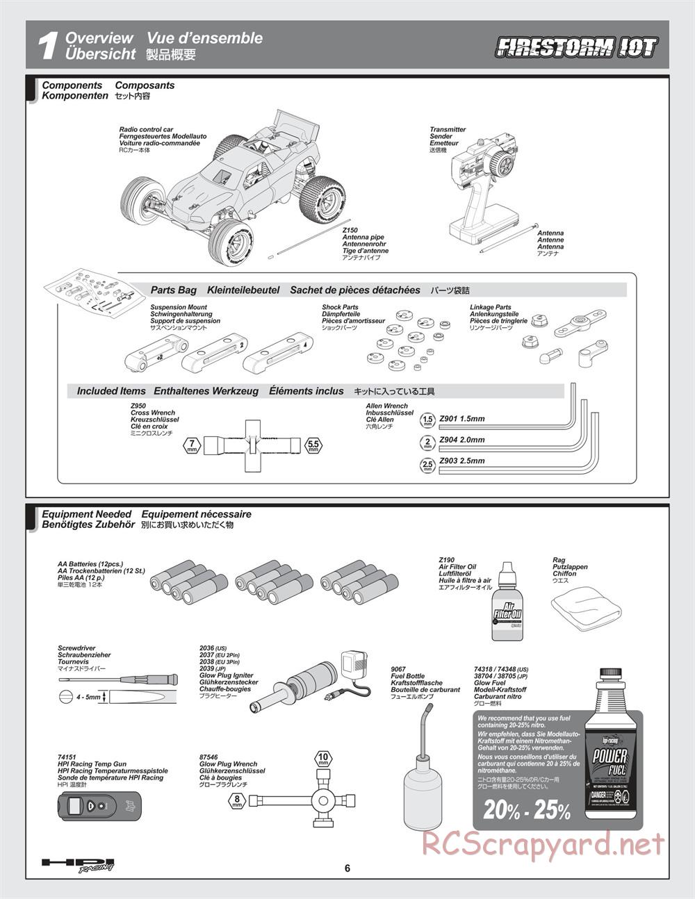 HPI - Firestorm 10T - Manual - Page 6