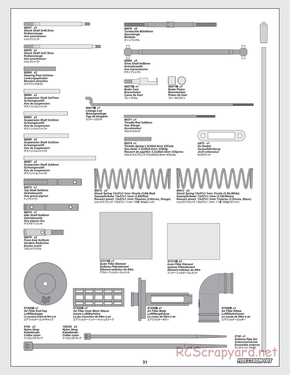 HPI - Firestorm 10T - Manual - Page 31