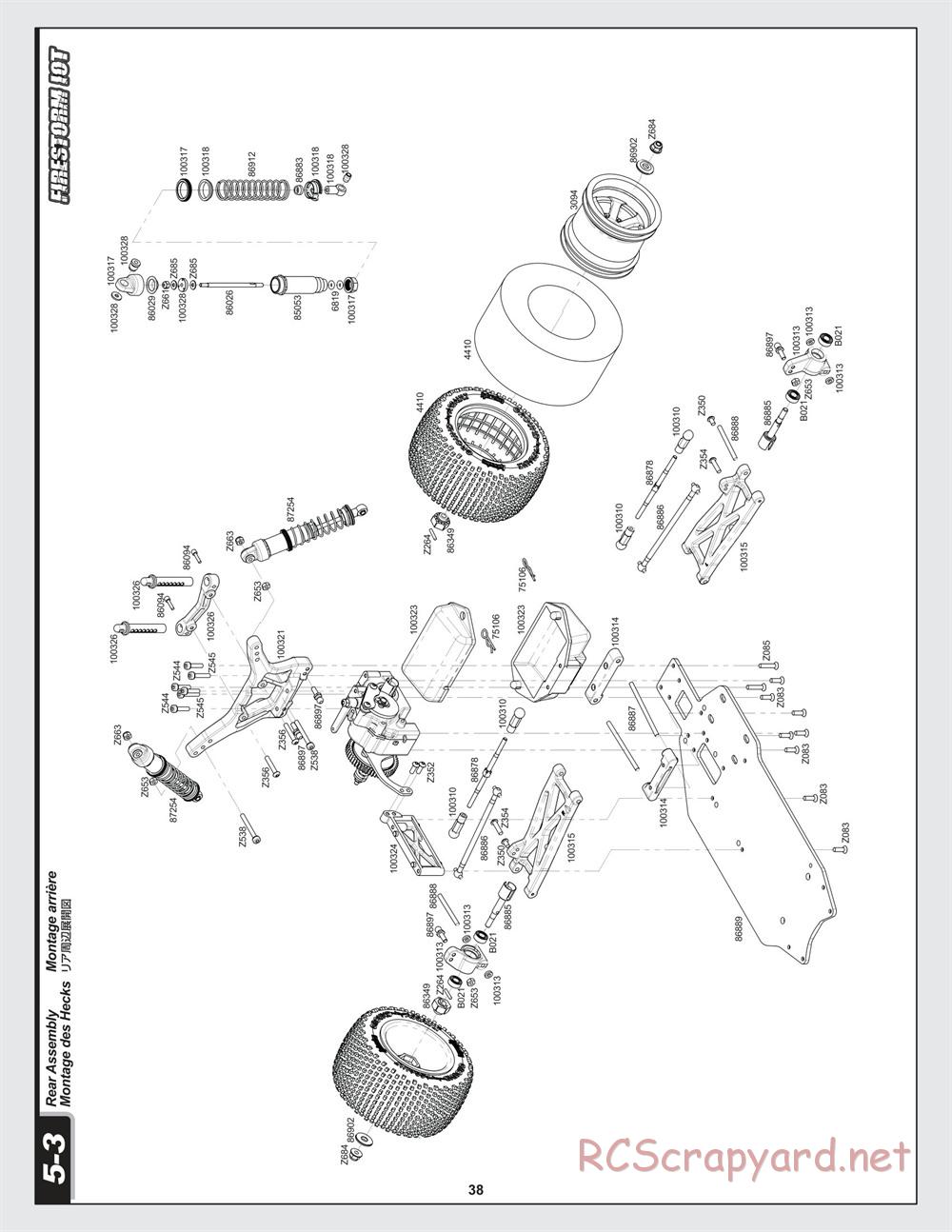 HPI - Firestorm 10T - Exploded View - Page 38