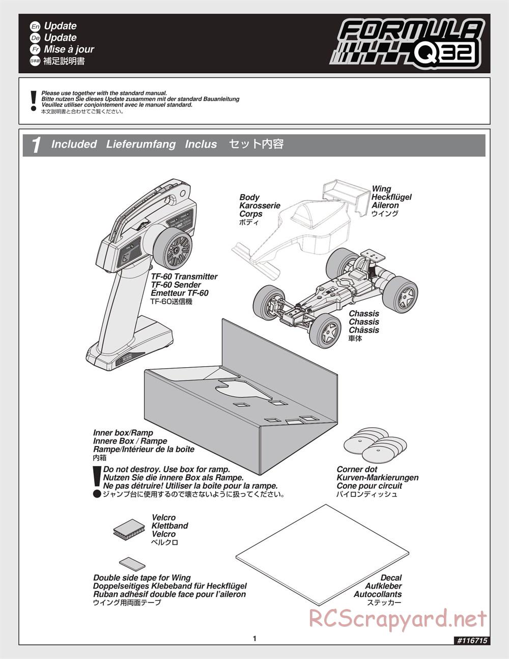 HPI - Formula Q32 - Manual - Page 1