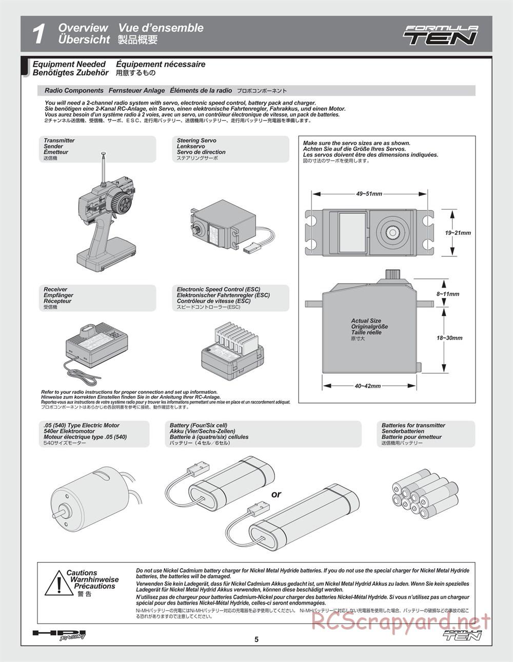 HPI - F10 - Formula Ten - Manual - Page 5