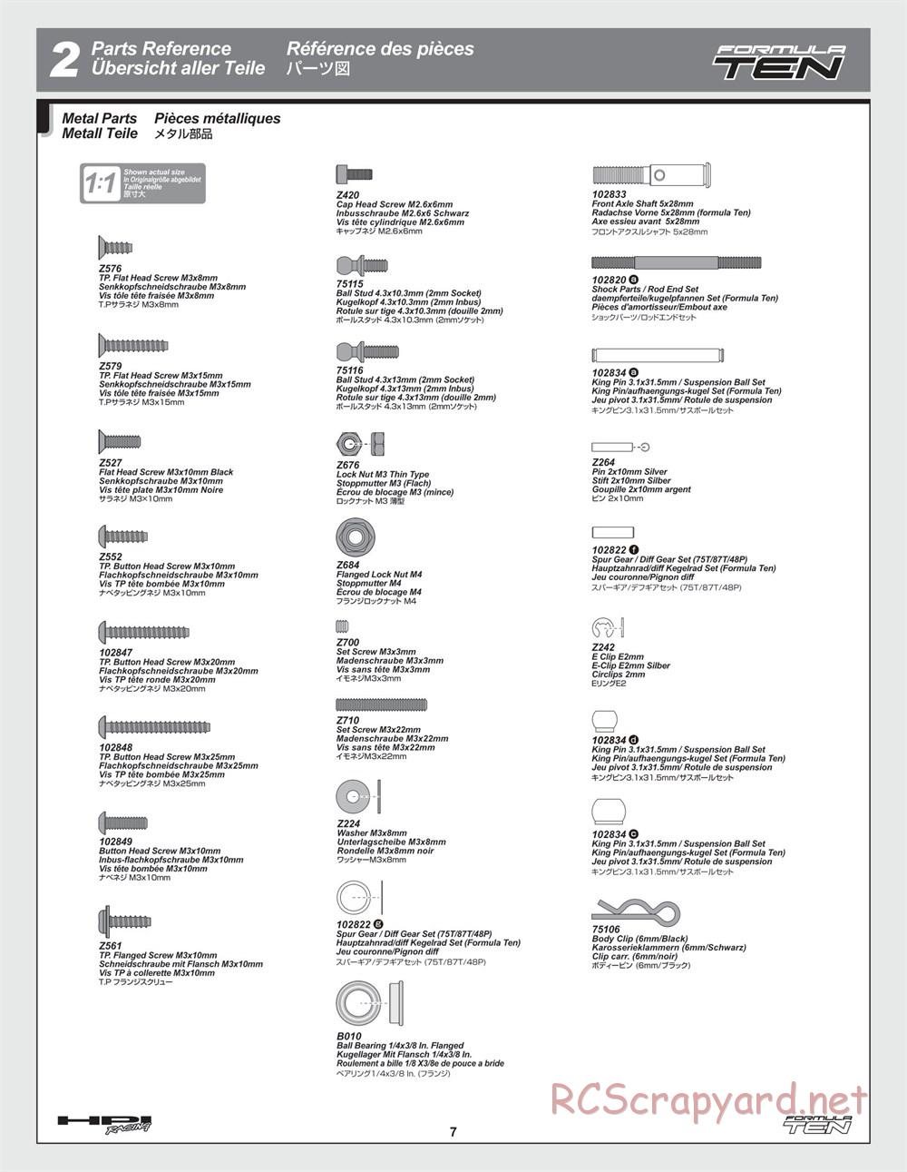 HPI - F10 - Formula Ten - Manual - Page 7