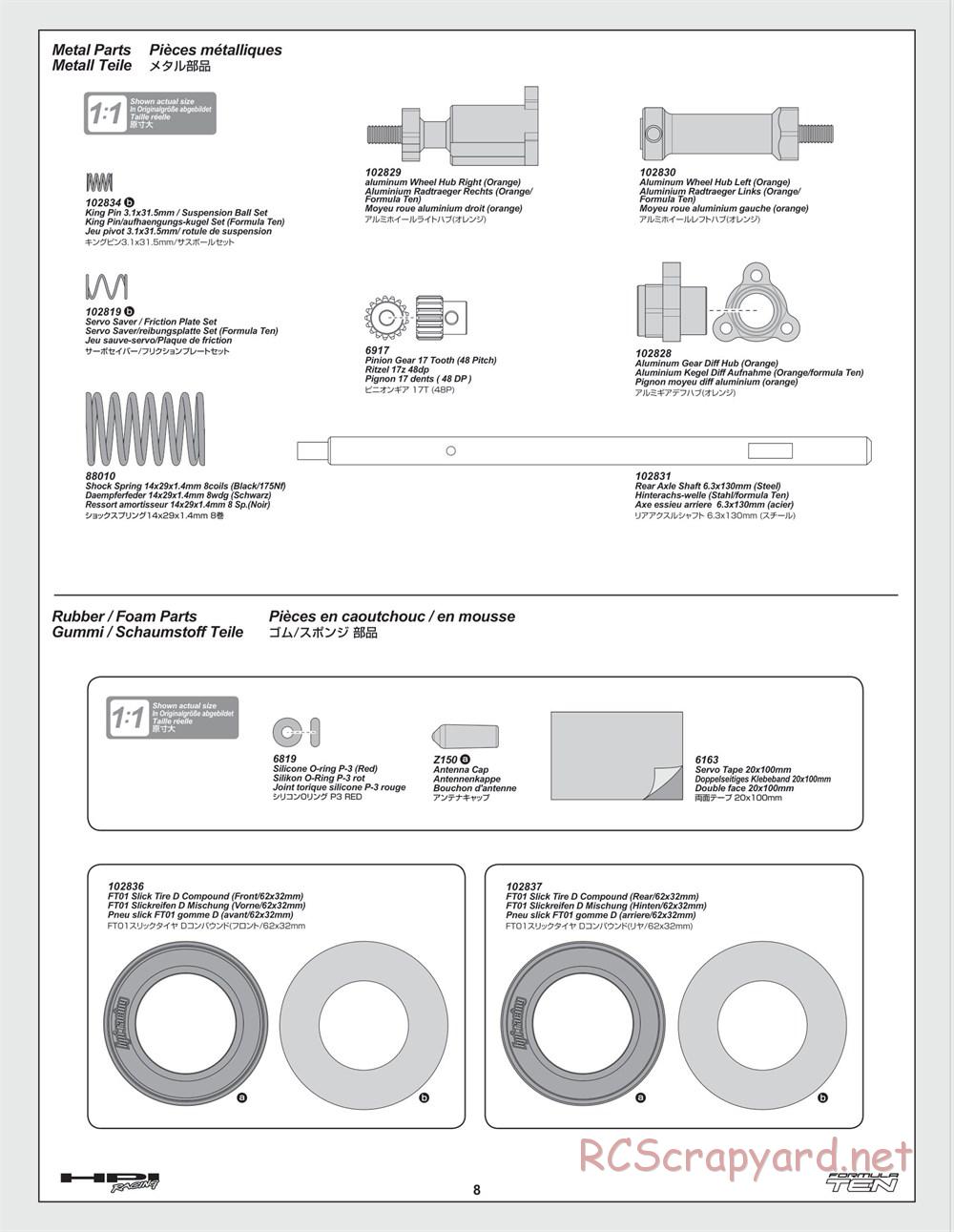 HPI - F10 - Formula Ten - Manual - Page 8
