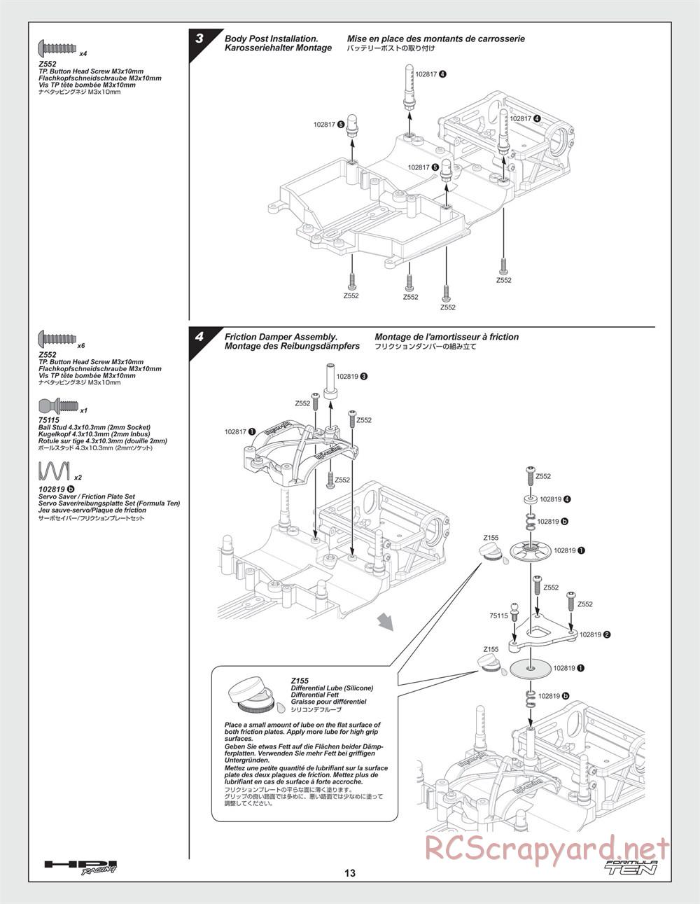 HPI - F10 - Formula Ten - Manual - Page 13
