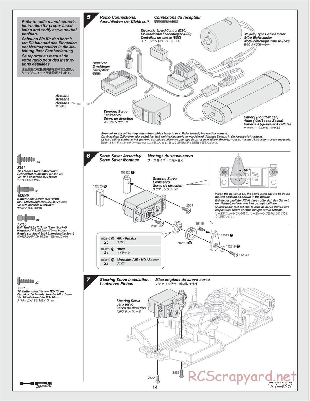 HPI - F10 - Formula Ten - Manual - Page 14