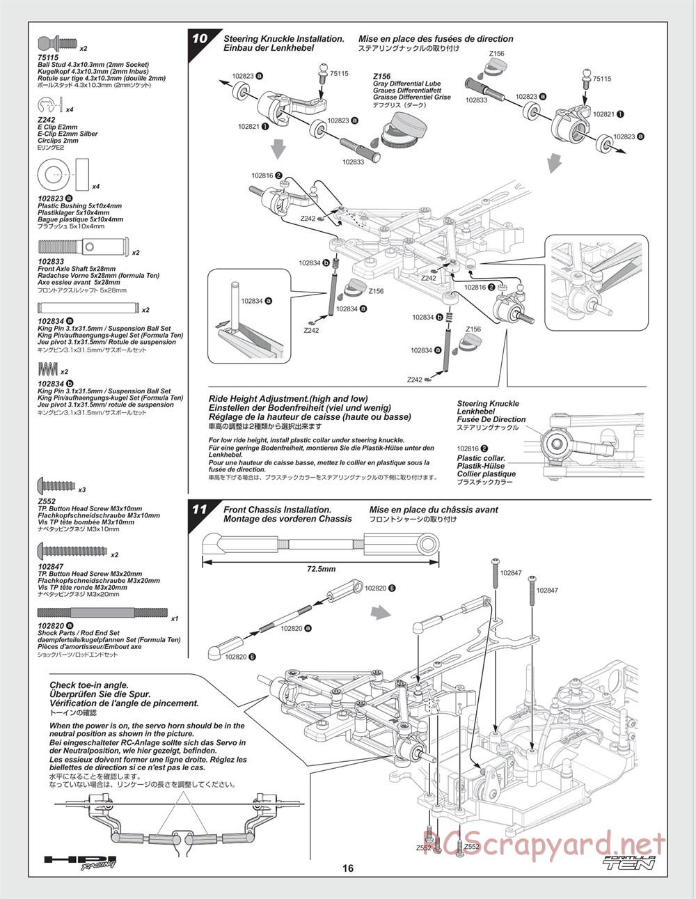 HPI - F10 - Formula Ten - Manual - Page 16