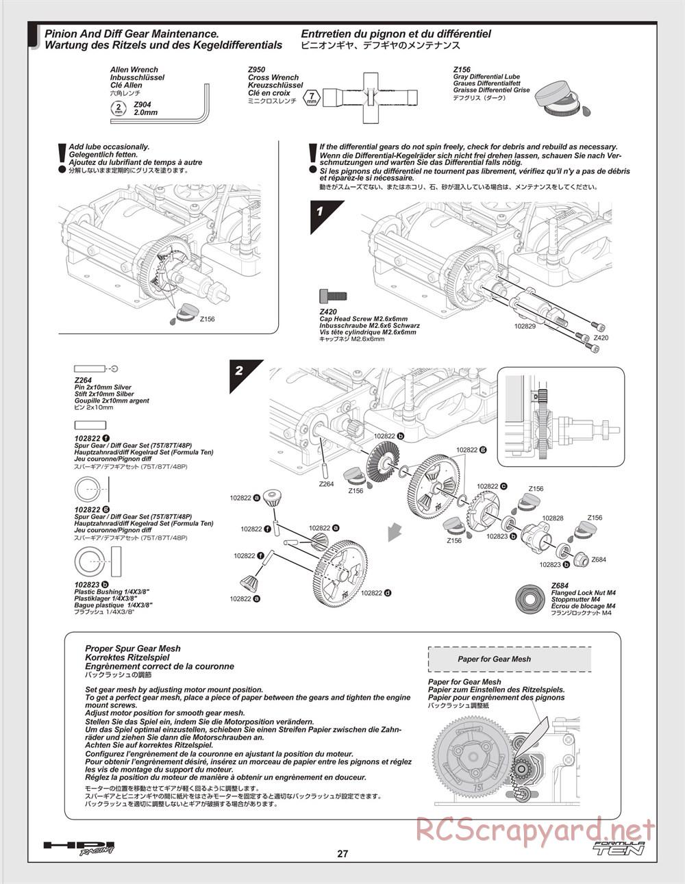 HPI - F10 - Formula Ten - Manual - Page 27
