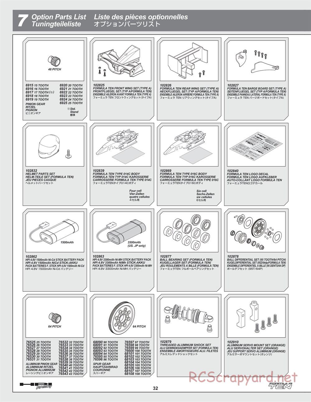 HPI - F10 - Formula Ten - Manual - Page 32