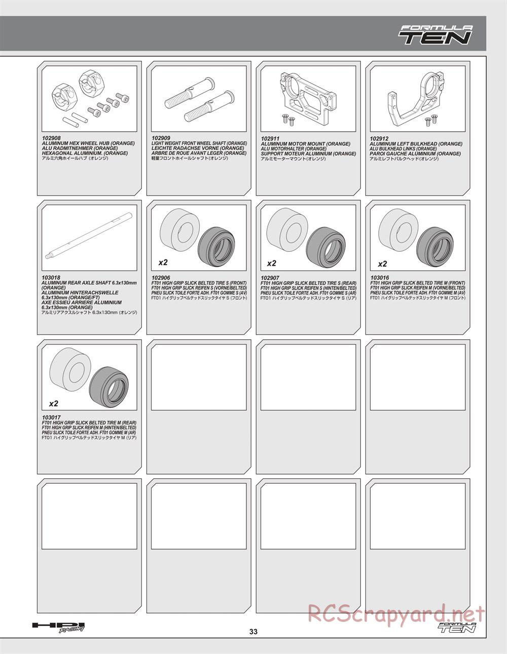 HPI - F10 - Formula Ten - Manual - Page 33