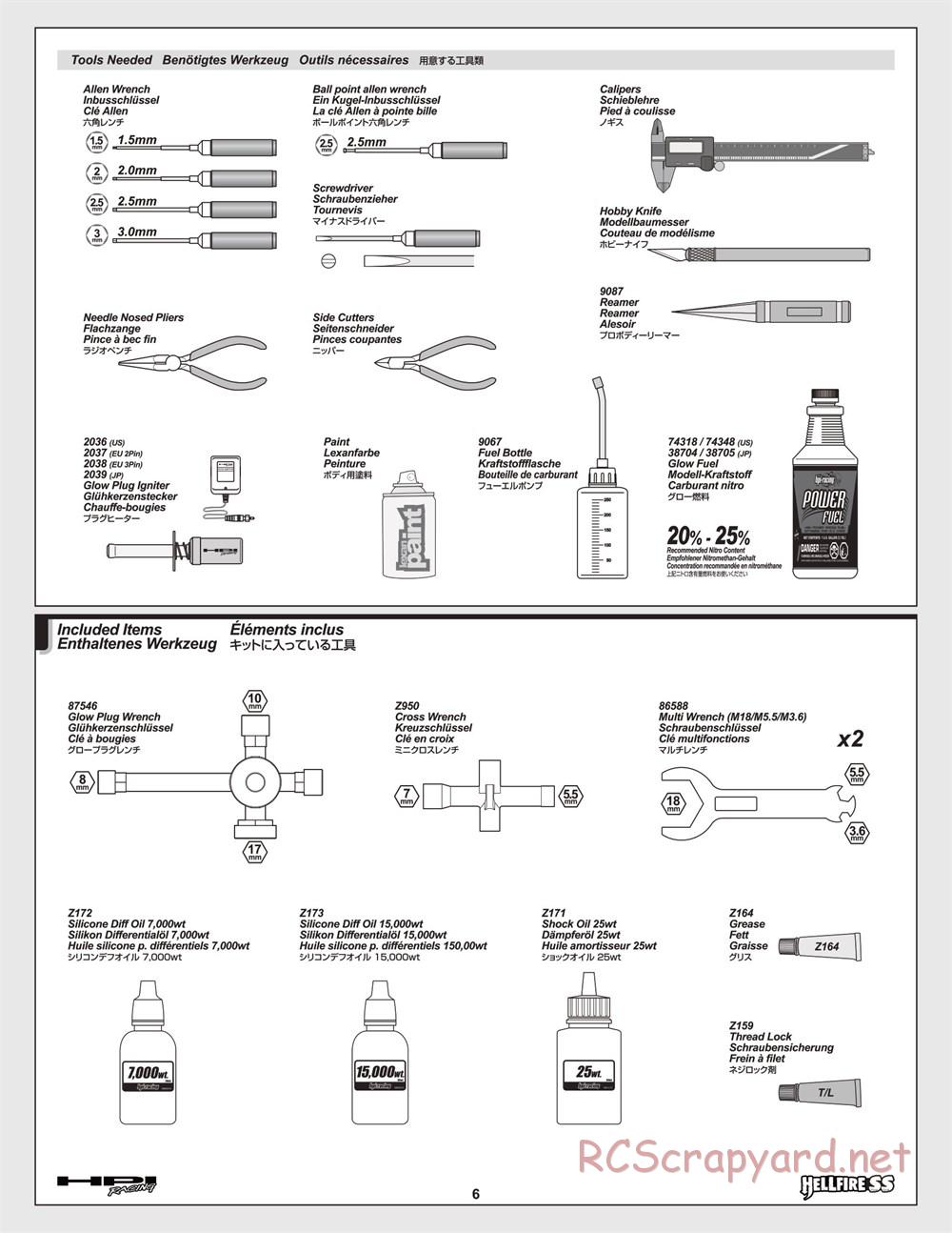 HPI - Hellfire SS - Manual - Page 6