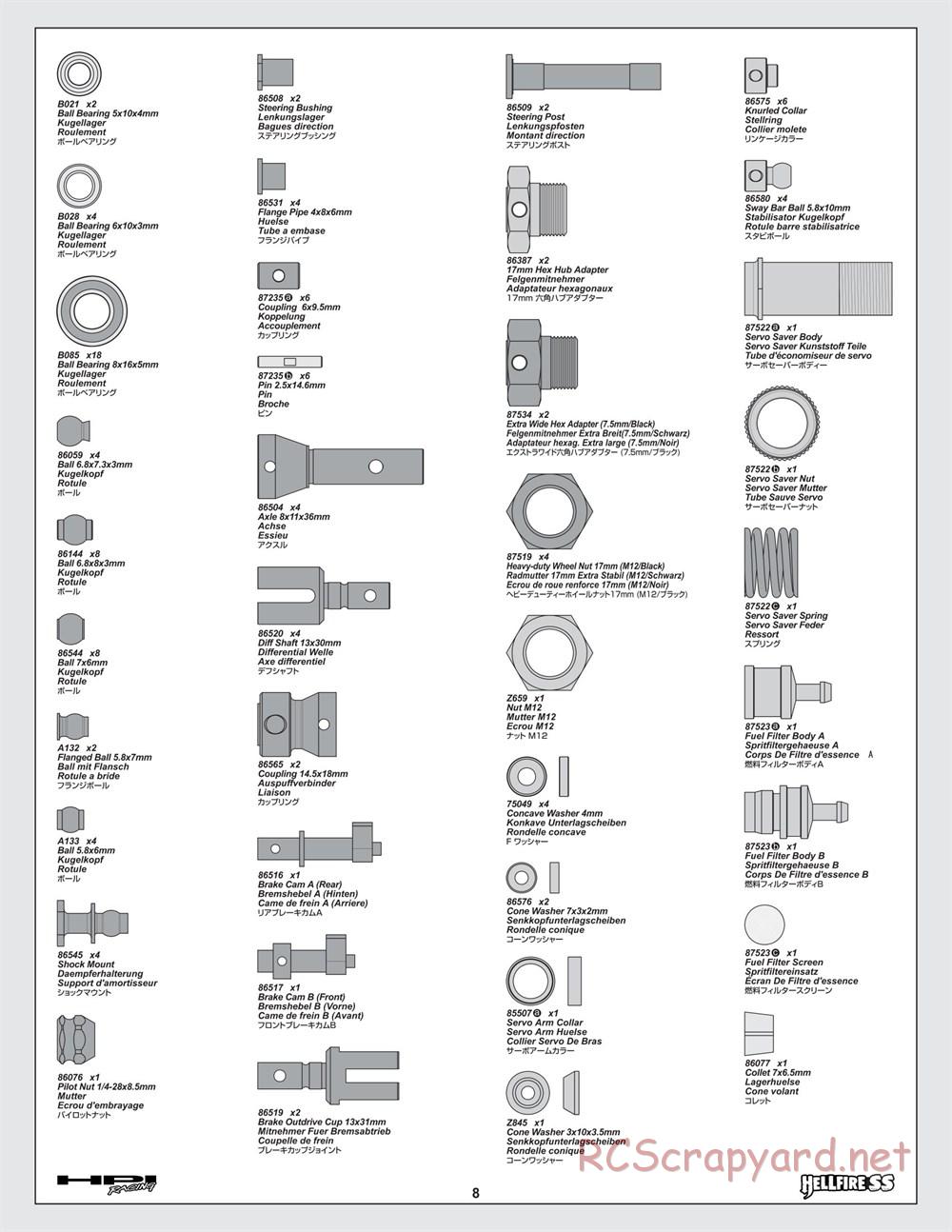 HPI - Hellfire SS - Manual - Page 8