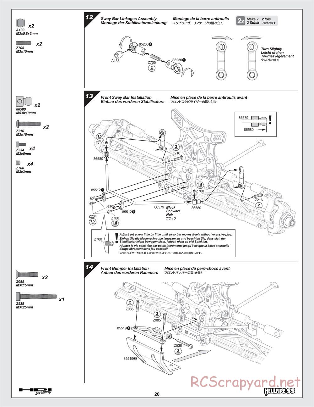 HPI - Hellfire SS - Manual - Page 20